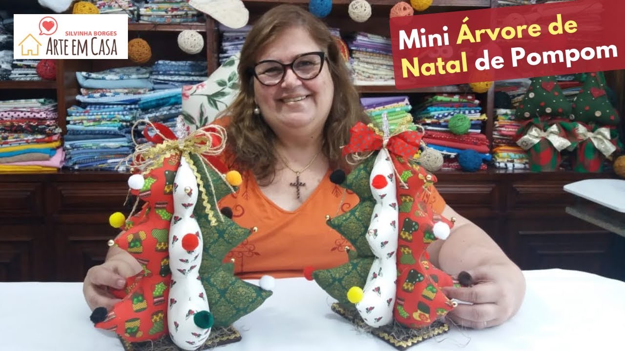 Mini Árvore de Natal de Pompom!!