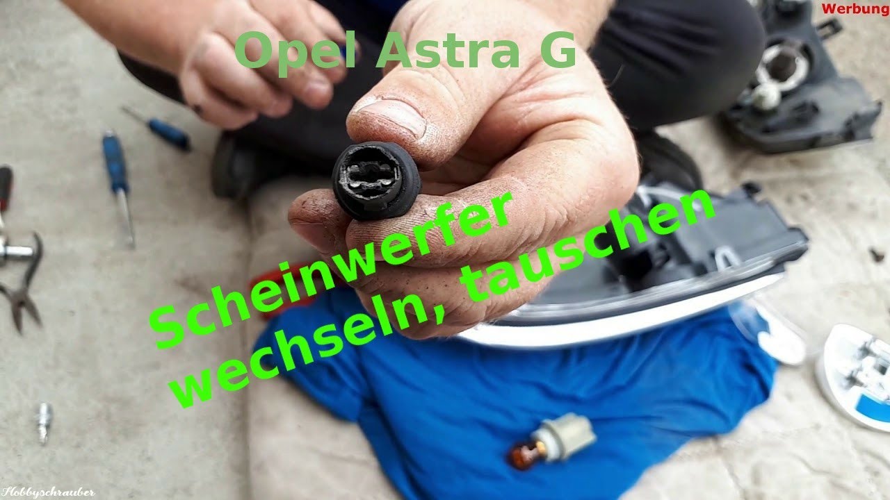 Opel Astra G CC (T98, F48, F08), Scheinwerfer wechseln, tauschen