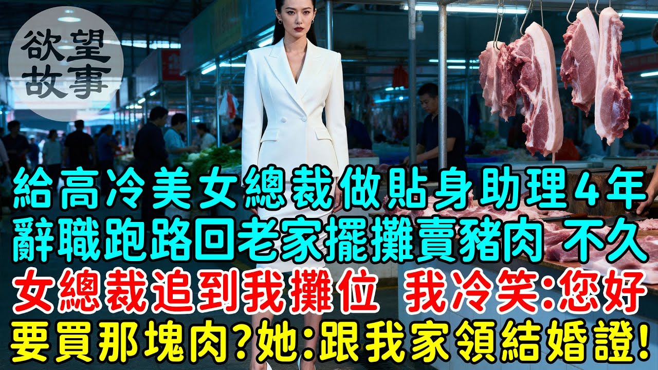 給高冷美女總裁做貼身助理4年，辭職跑路回老家擺攤賣豬肉，不久女總裁追到我攤位！我冷笑：您好，要買那塊肉？她嬌怒：跟我家去領結婚證！