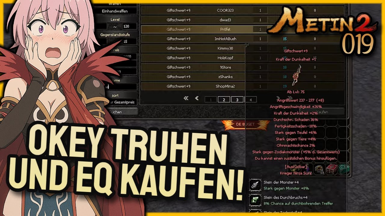Metin2 Tigerghost 🦁 Lv. 42 Mentalo Projekt [ #019 ] 🦁 Günstiges EQ kaufen und Okey Truhen gönnen!