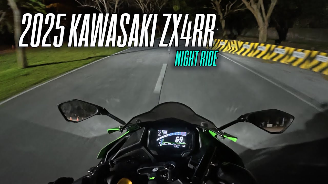 2025 Kawasaki ZX4RR Night Ride | Raw Sound No Talking