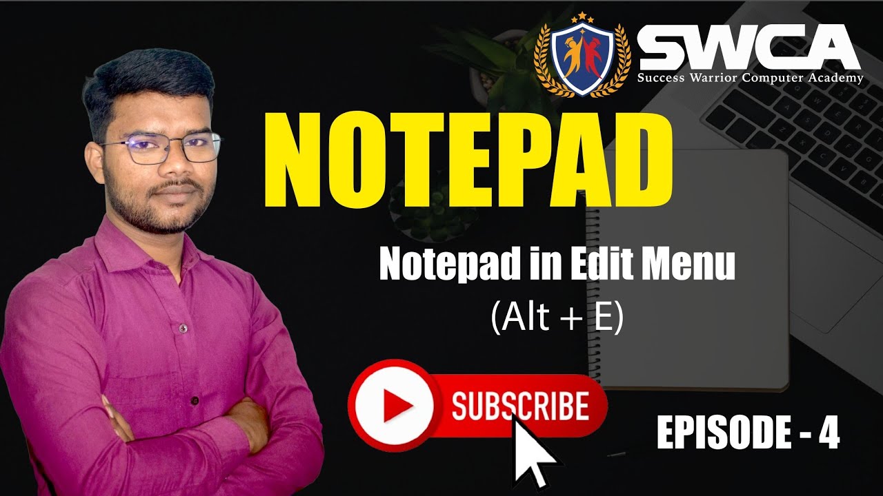 What is Notepad| Notepad in Edit menu | Edit menu me kya kya aata hai. | Edit menu | epsiode - 4
