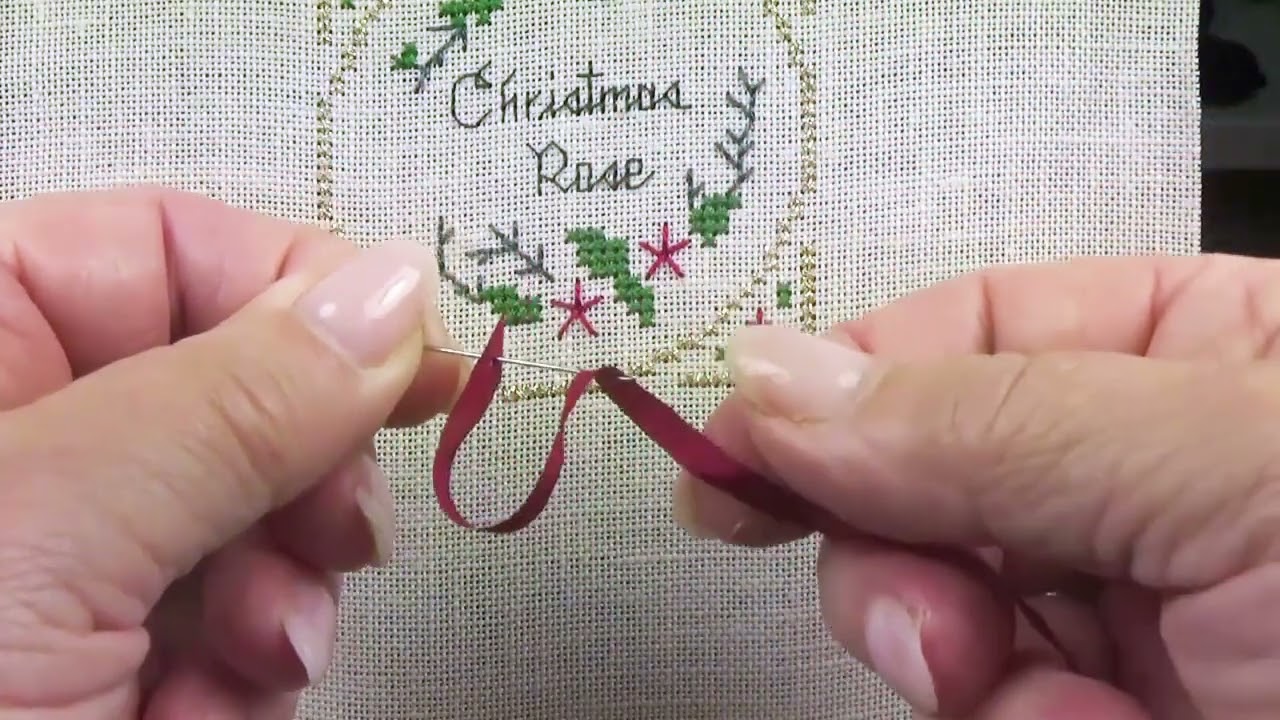Thread a needle with Silk Ribbon