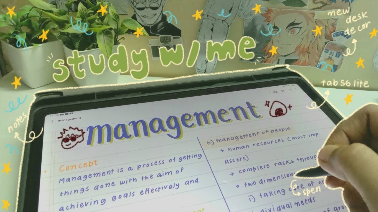 study with me🍙Samsung galaxy tab s6 lite note-taking📖Samsung notes