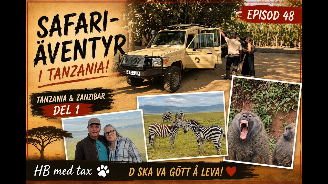 48: Första dagarna i Tanzania: Bagaget borta i Afrika 😱 Bananöl?  Lejon & magisk safari Ngorongoro!