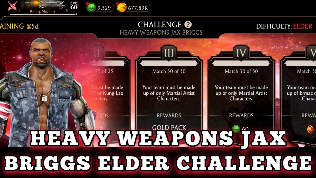 I Finished Heavy Weapons Jax Briggs Challenge + All Rewards || Mk Mobile ||