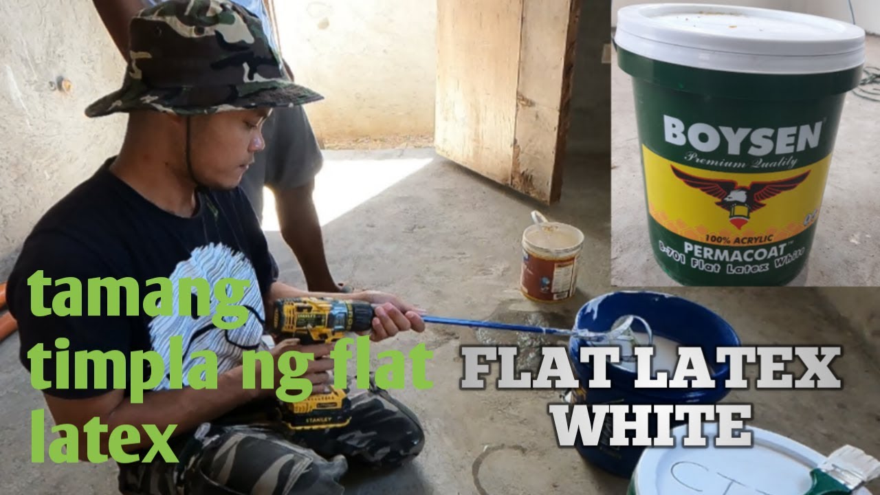 flat latex white / paano timplahin at gamitin sa concrete wall