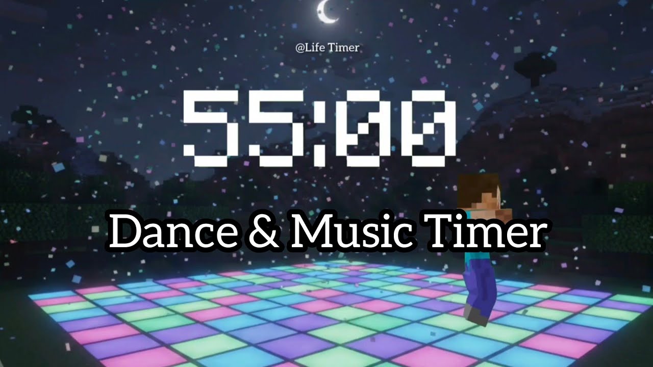 Minecraft Dance Timer ⛏️ | 55 Minutes Countdown with Music #countdown 