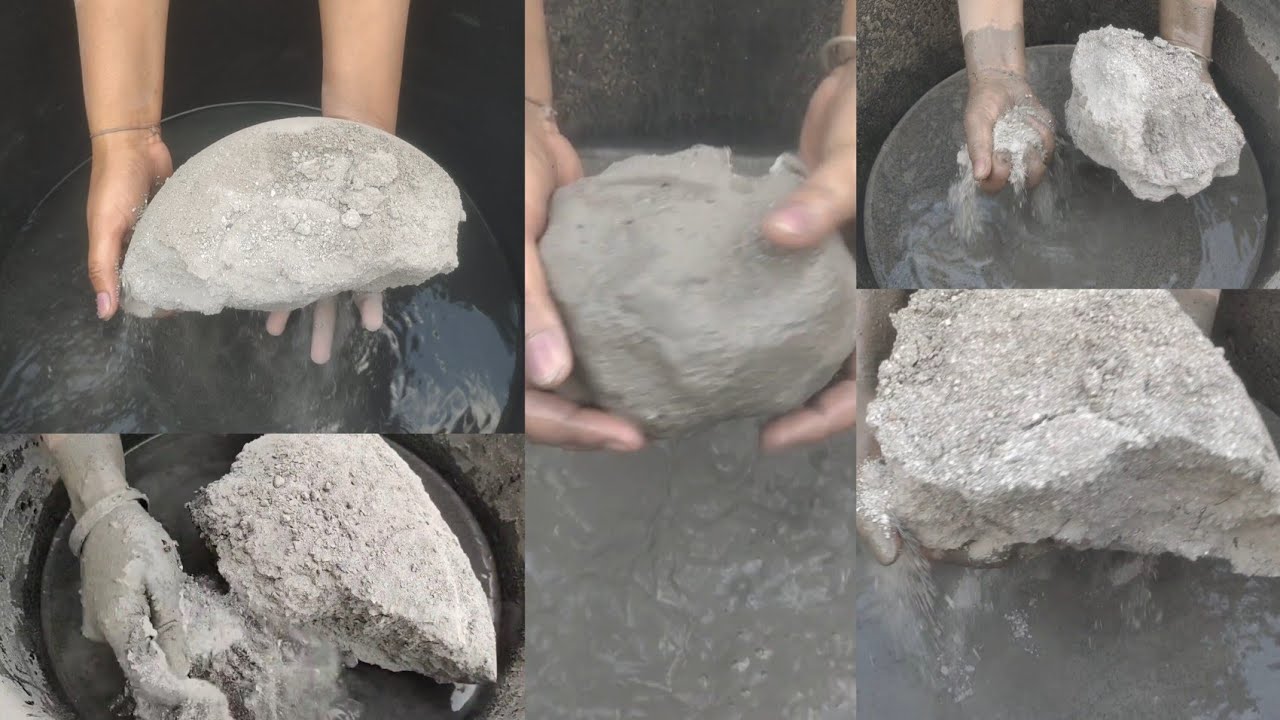 dusty 🌪️ Soft cement chunks crumble in water 💦💦 Dipping