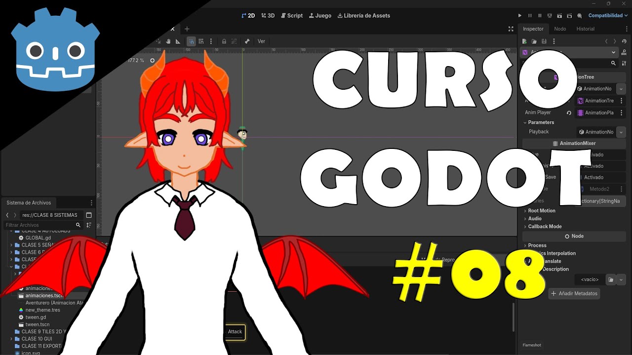 【CURSO GODOT ENGINE 4】 Sistemas de Animaciones #vtuber #vstreamer