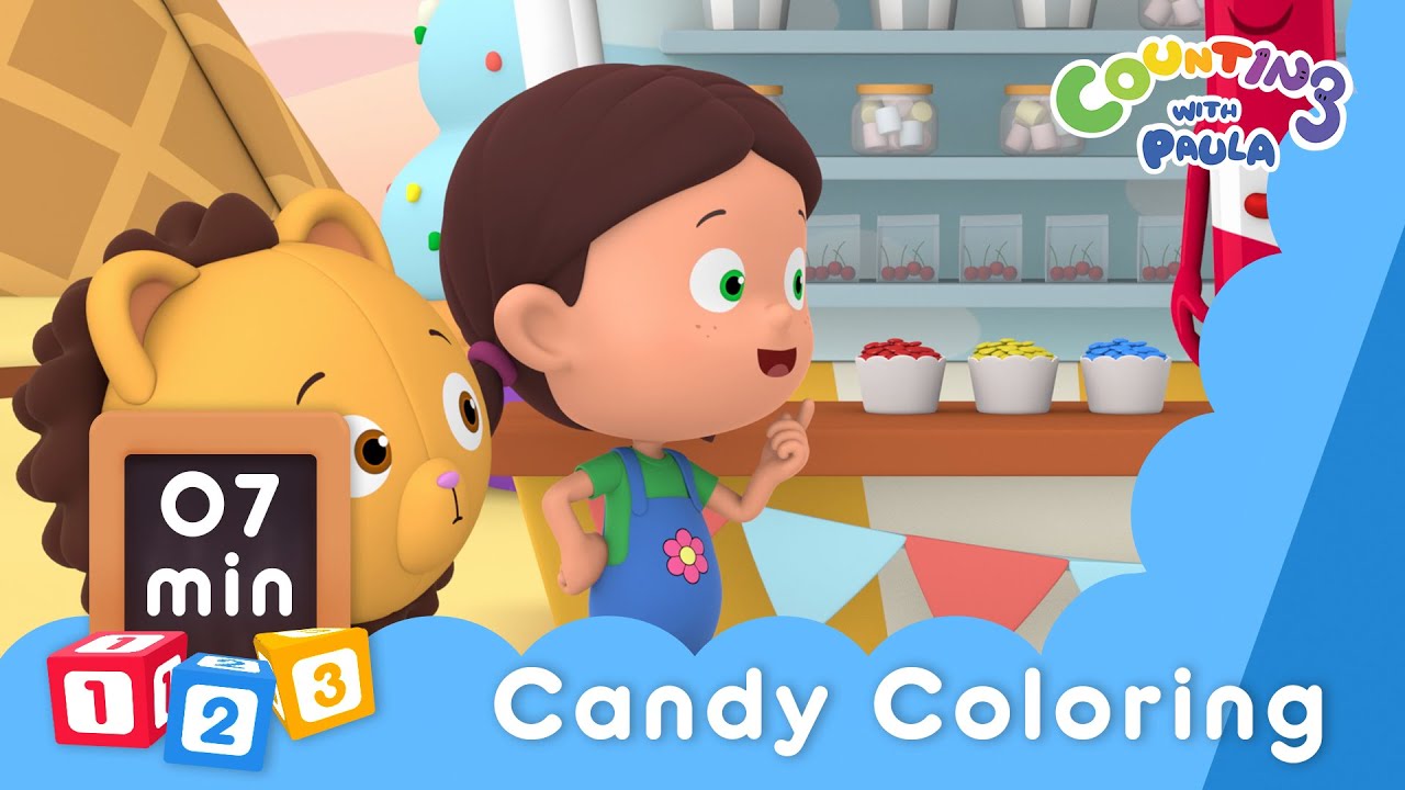 Candy Coloring - Counting with Paula | Color Mixing | Educational | For Kids