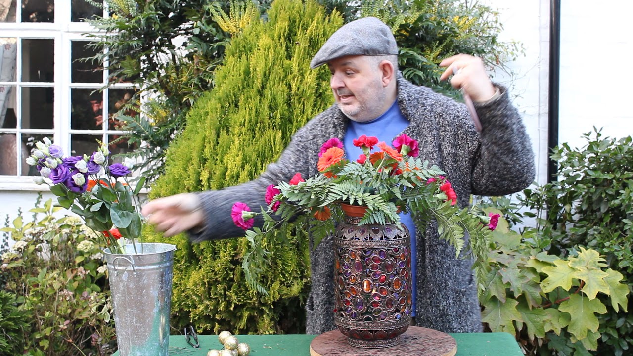 Flowers for the Weekend, using Moroccan style container
