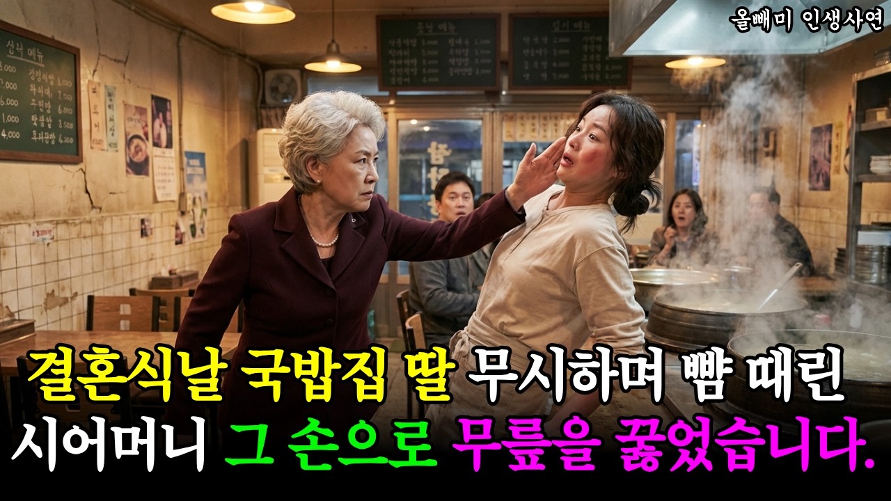 결혼식날 국밥집 딸 무시하며 뺨 때린 시어머니 그 손으로 무릎을 꿇었습니다 I 노후사연 I 오디오북 I 감동사연 I 사연라디오 I 인생사연