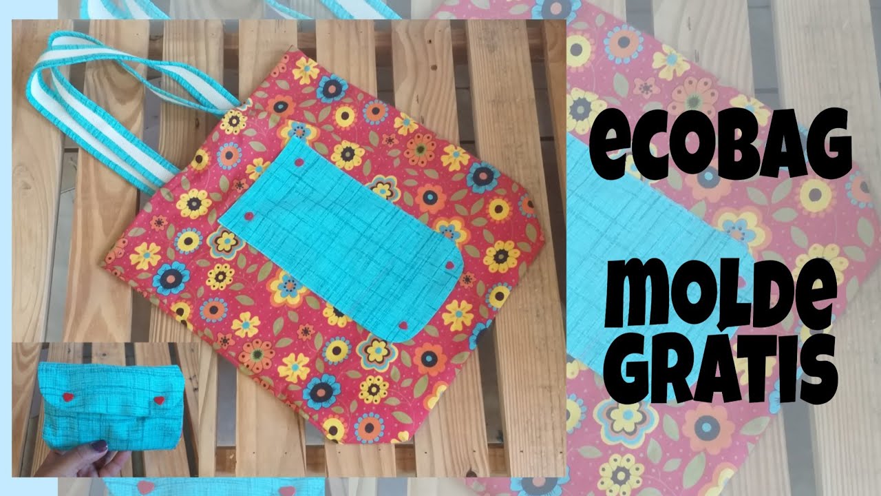 Ecobag carteira - molde grátis