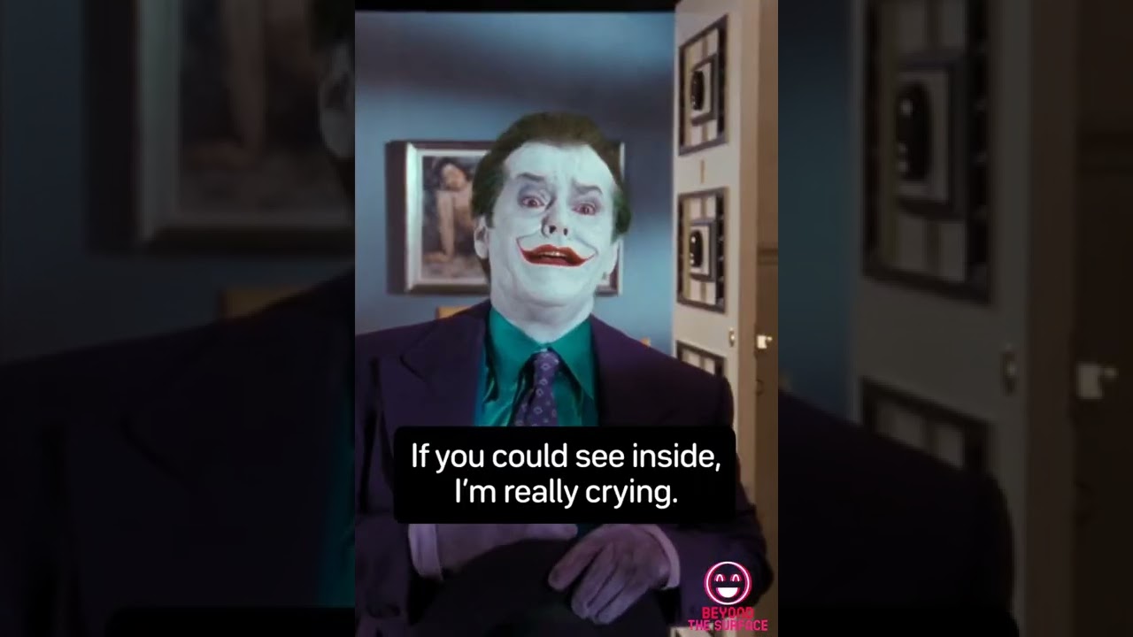 BATMAN (1989) - I'M ONLY LAUGHING ON THE OUTSIDE. IF YOU COULD SEE INSIDE,I'M REALLY CRYING #BATMAN