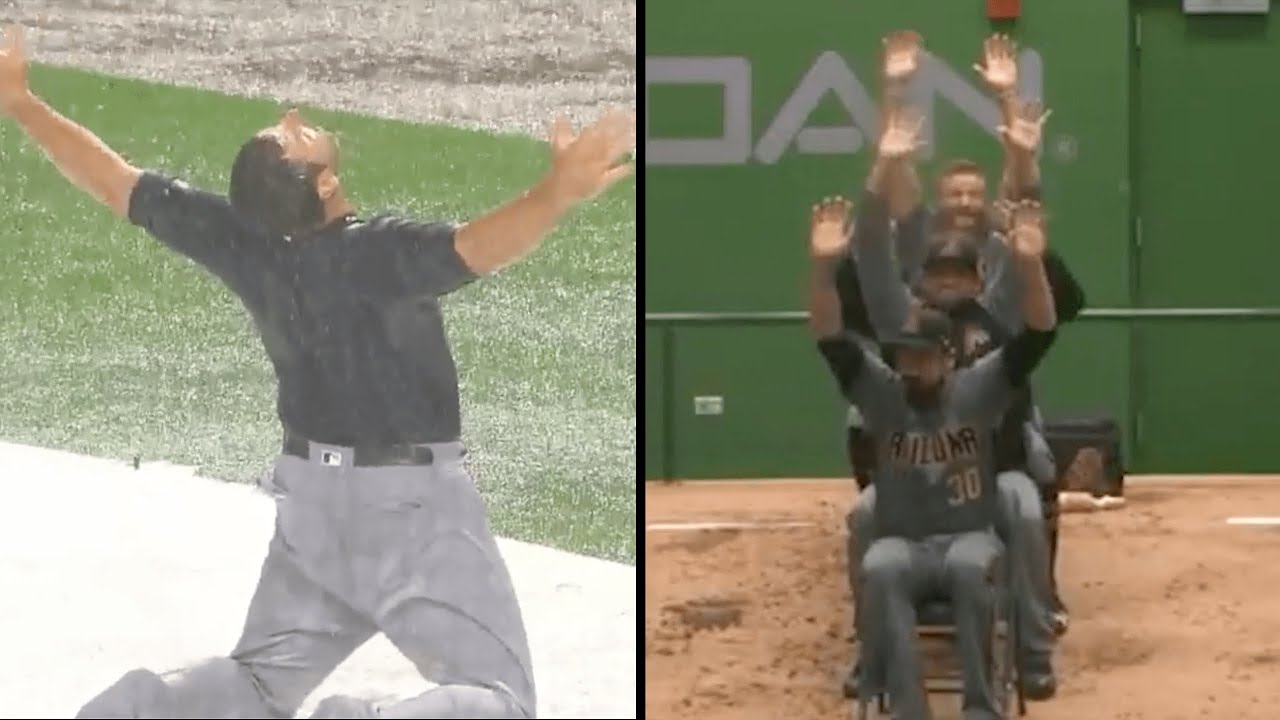 Funniest MLB rain delay moments 😂