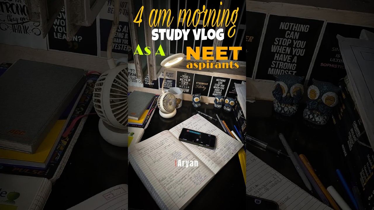 4 am morning study routine as an *NEET ASPIRANTS* || morning study vlog || mini vlog || neet