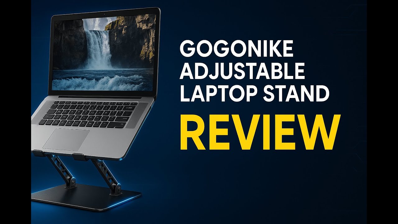 Review - Gogoonike Adjustable Laptop Stand for Desk, Metal Foldable Laptop Riser, Portabl