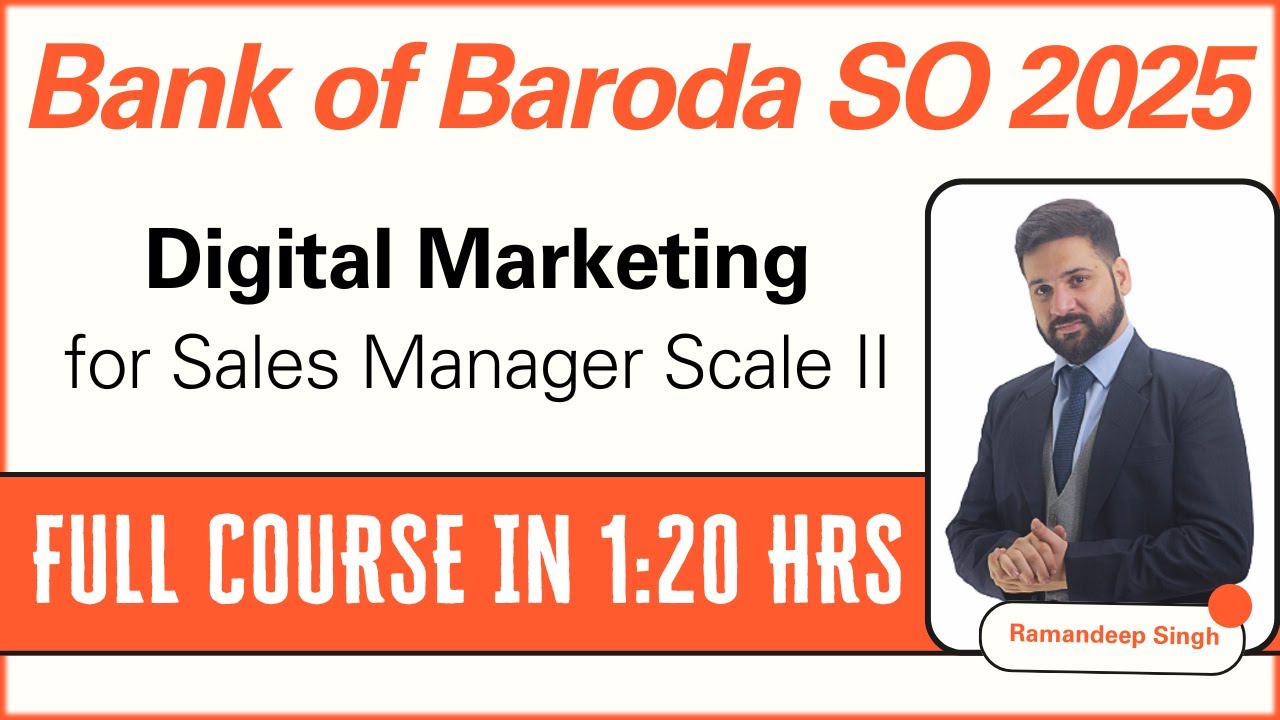 Digital Marketing Class for Bank of Baroda SO Sales Manger 2025