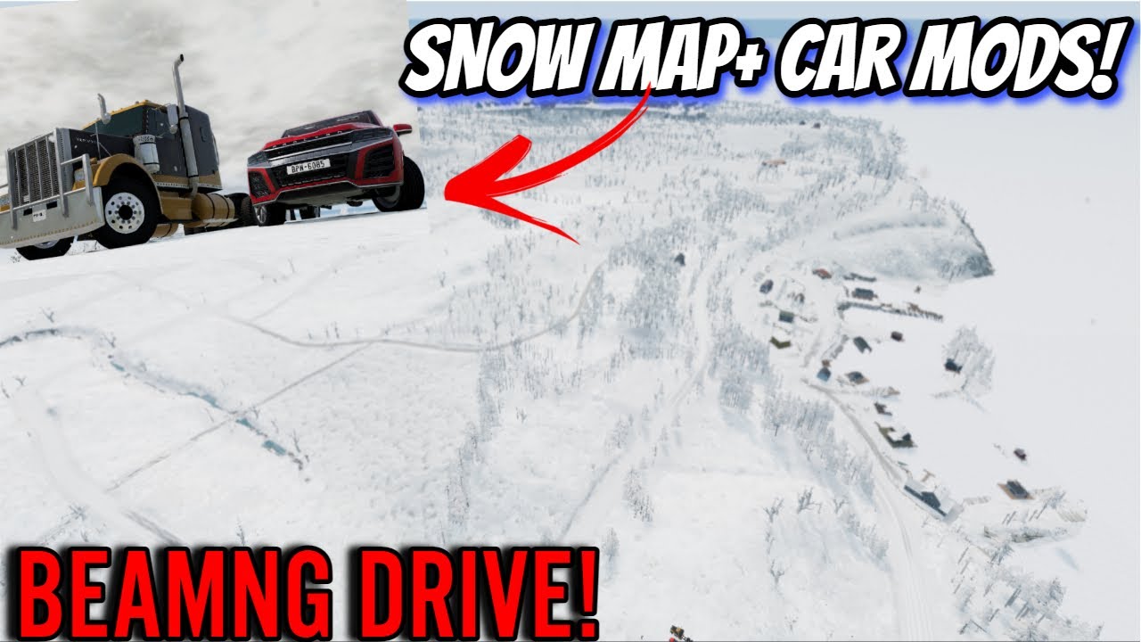 |SNOW MAP MOD|SLIPPERY ROADS|CAR MODS ALSO?!?!|CAR SHIPMENT| BeamNG Drive