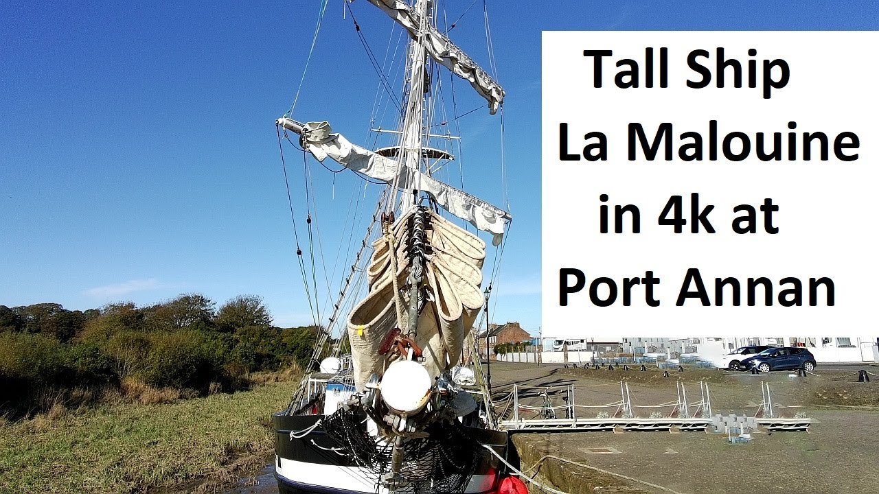 Tall Ship La Malouine in 4k at Port Annan