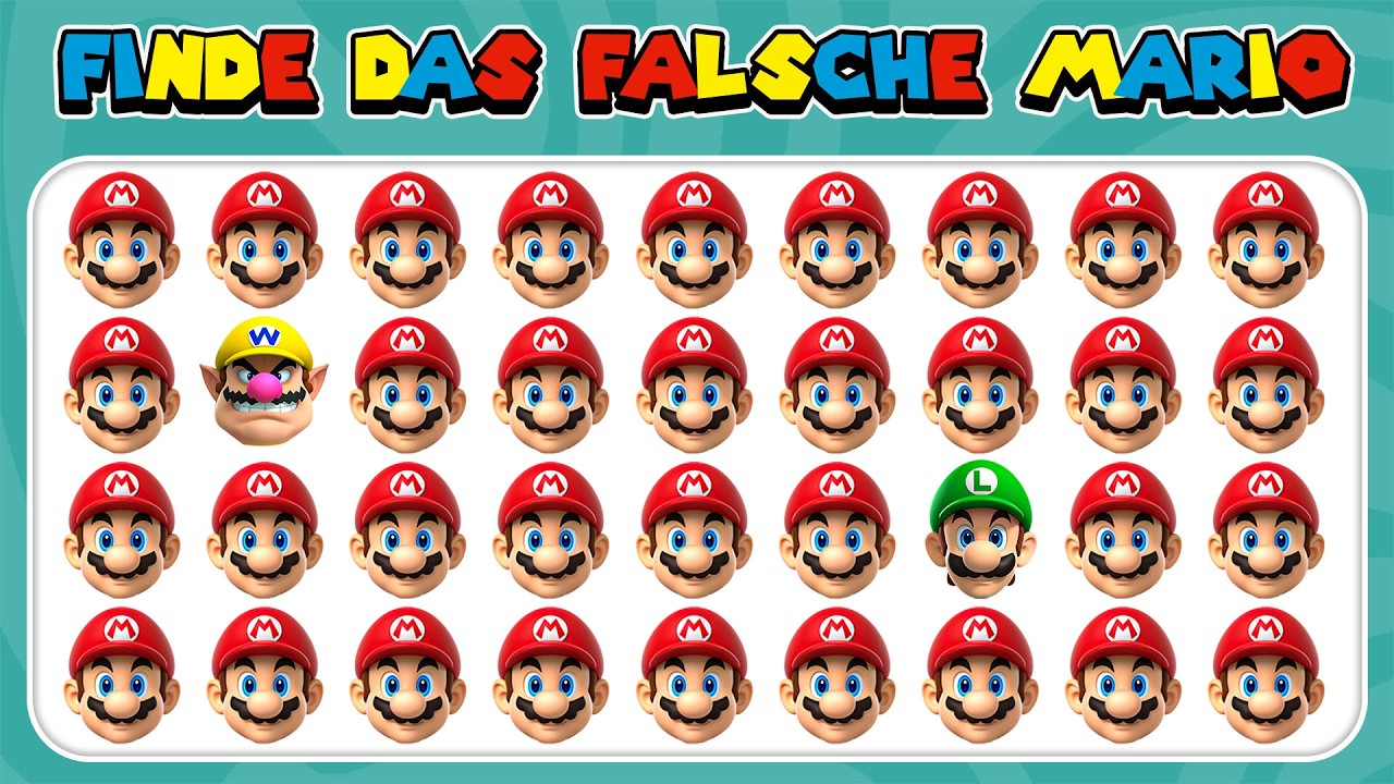 Finde das falsche Emoji - Super-Mario-Edition 🍄⭐ | 40 Level | Quiz Häschen