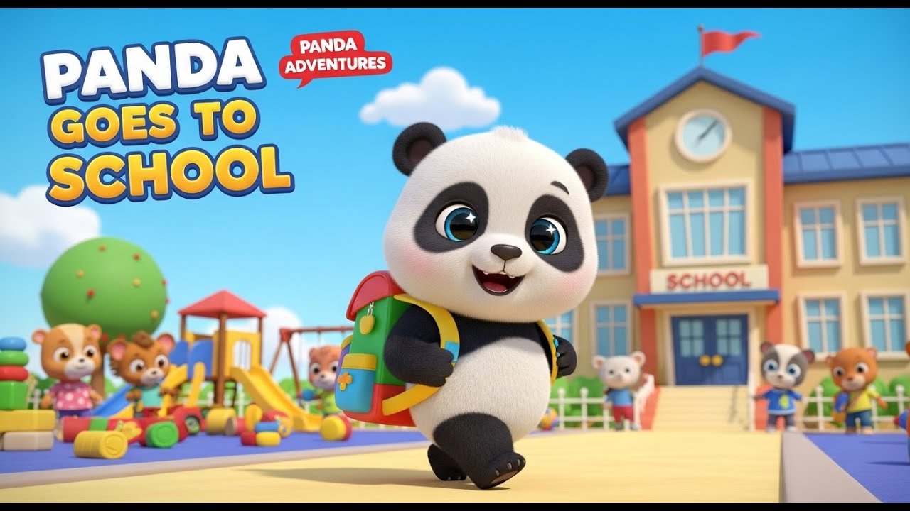 Panda Goes to School Adventure 🐼🎶 | Preschool Learning Song