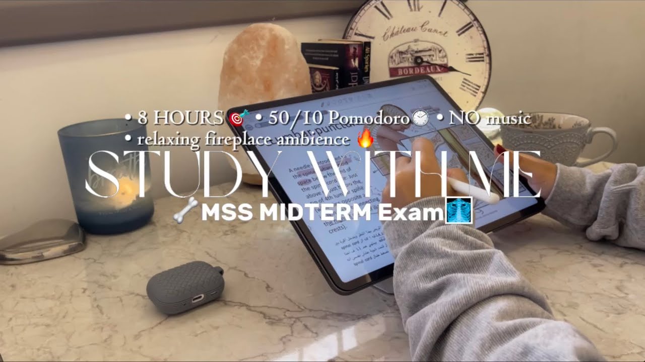 STUDY WITH ME 8 HOURS 🥼🩺 [50/10 Pomodoro] | MED SCHOOL MIDTERMS 