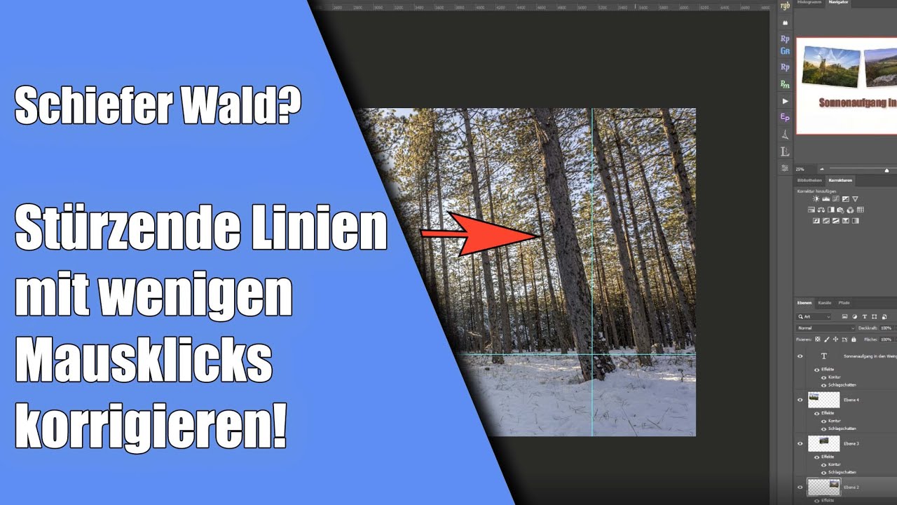 Stürzende Linien in der Landschaftsfotografie ganz einfach begradigen! #bildbearbeitung