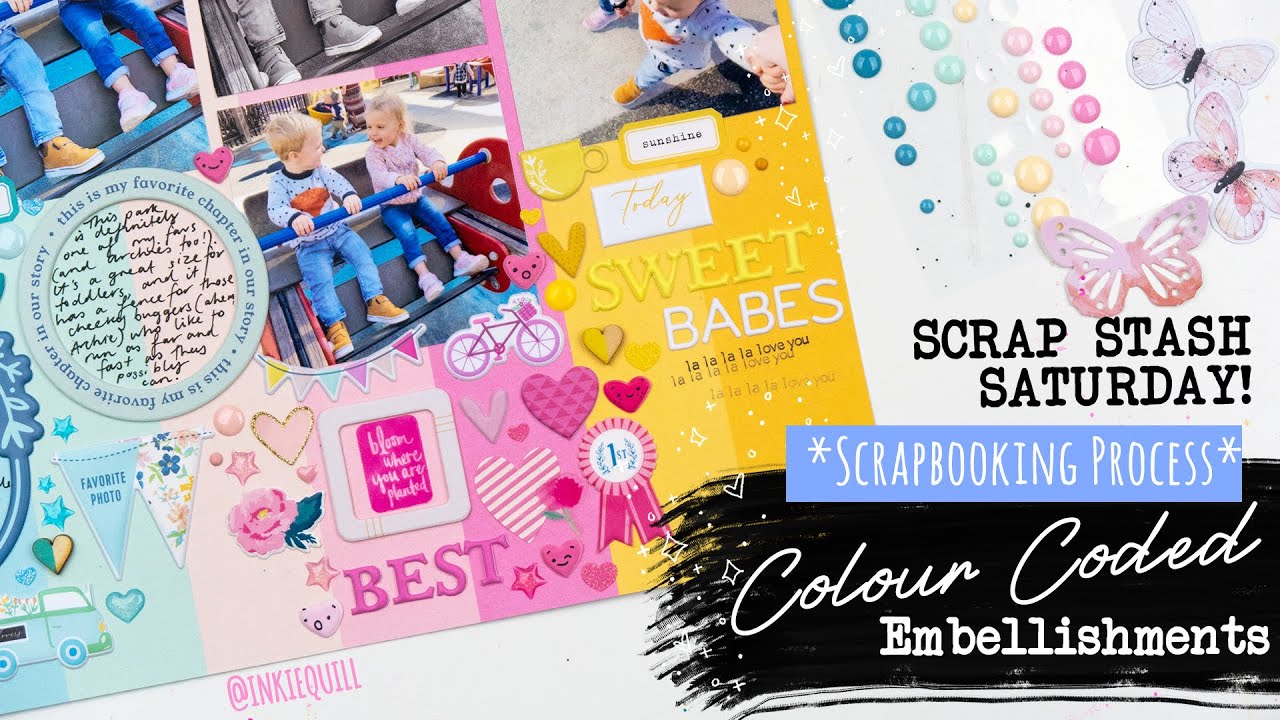 SCRAP STASH SATURDAY! // Using Colour Coded Scrapbook Ephemera 
