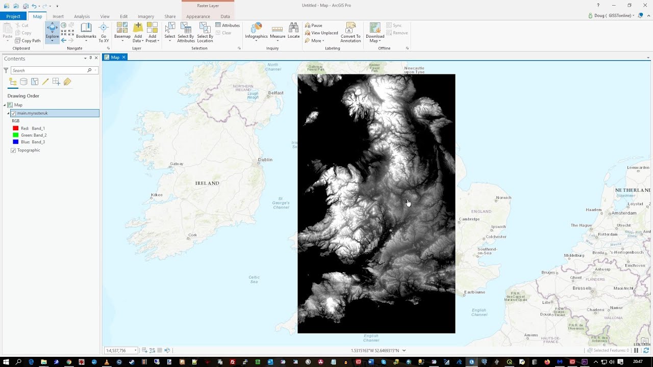 Displaying Raster from GeoPackages in QGIS, ArcGIS Pro and MapInfo
