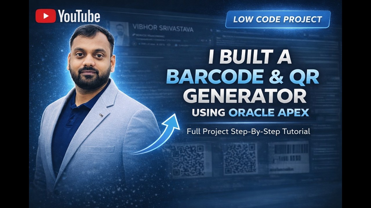 Oracle APEX Project: Barcode & QR Code Generator with Database Trigger