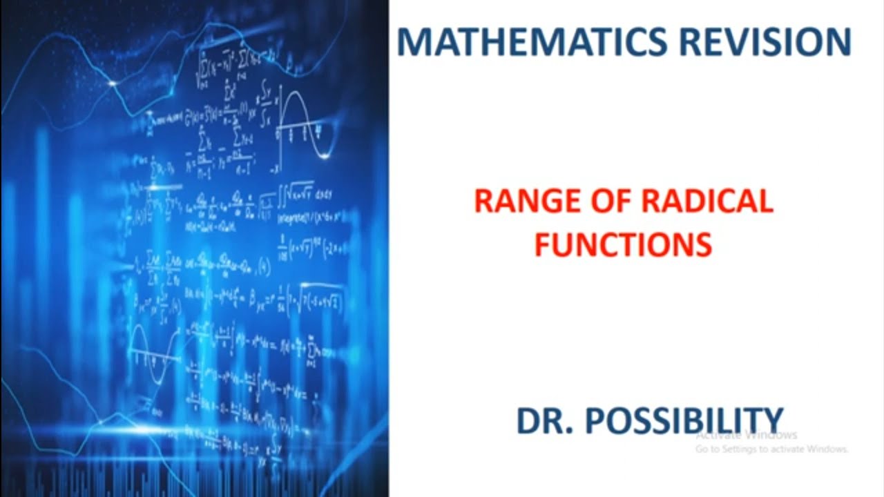 FINDING RANGE OF RADICAL FUNCTIONS