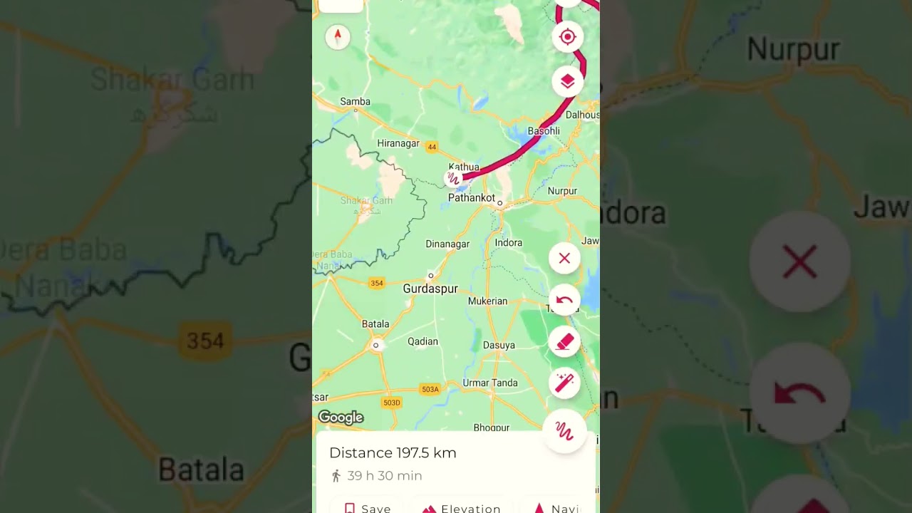 The length of Jammu Kashmir Himachal Pradesh border #distancemeasurement