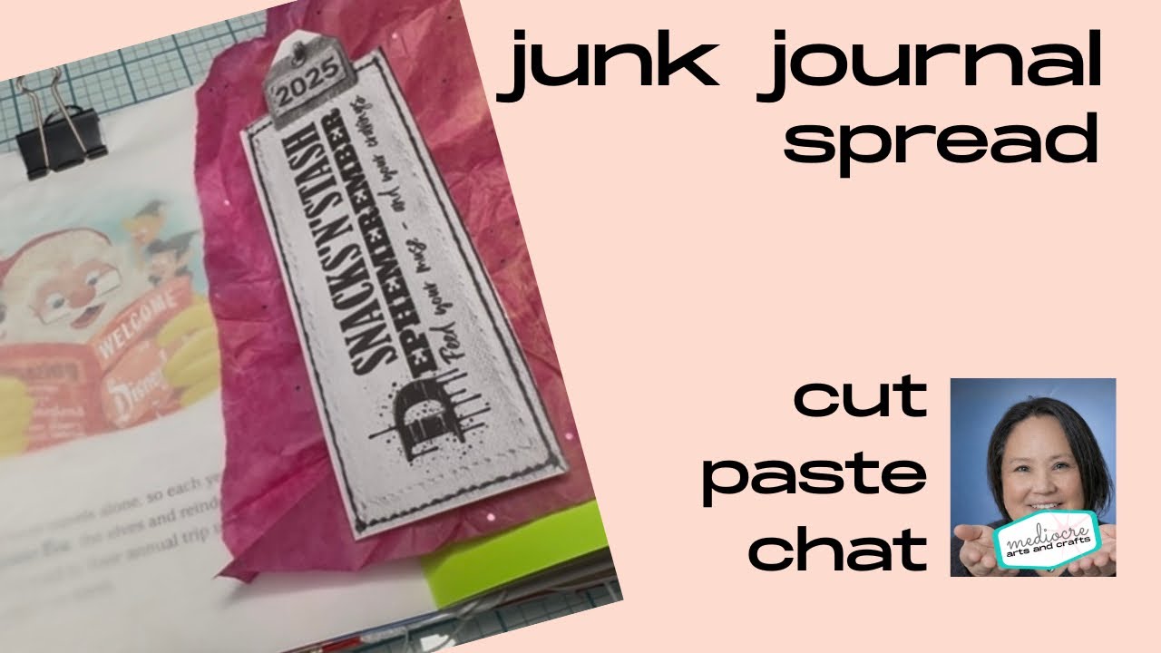 Create A Junk Journal Spread With Me • Cut Paste Chat • Altered Book 