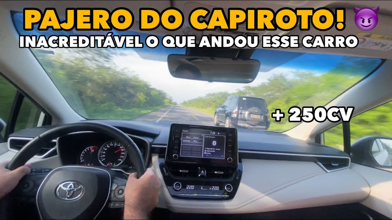 PAJERO FULL CHIPADA VS COROLLA 177CV - TOMEI BENGA?