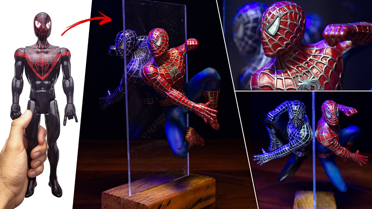 SPIDER-MAN 3 - TOBEY MAGUIRE X BLACK SUIT | Transformei boneco velho no MELHOR MIRANHA! TOY MAKEOVER