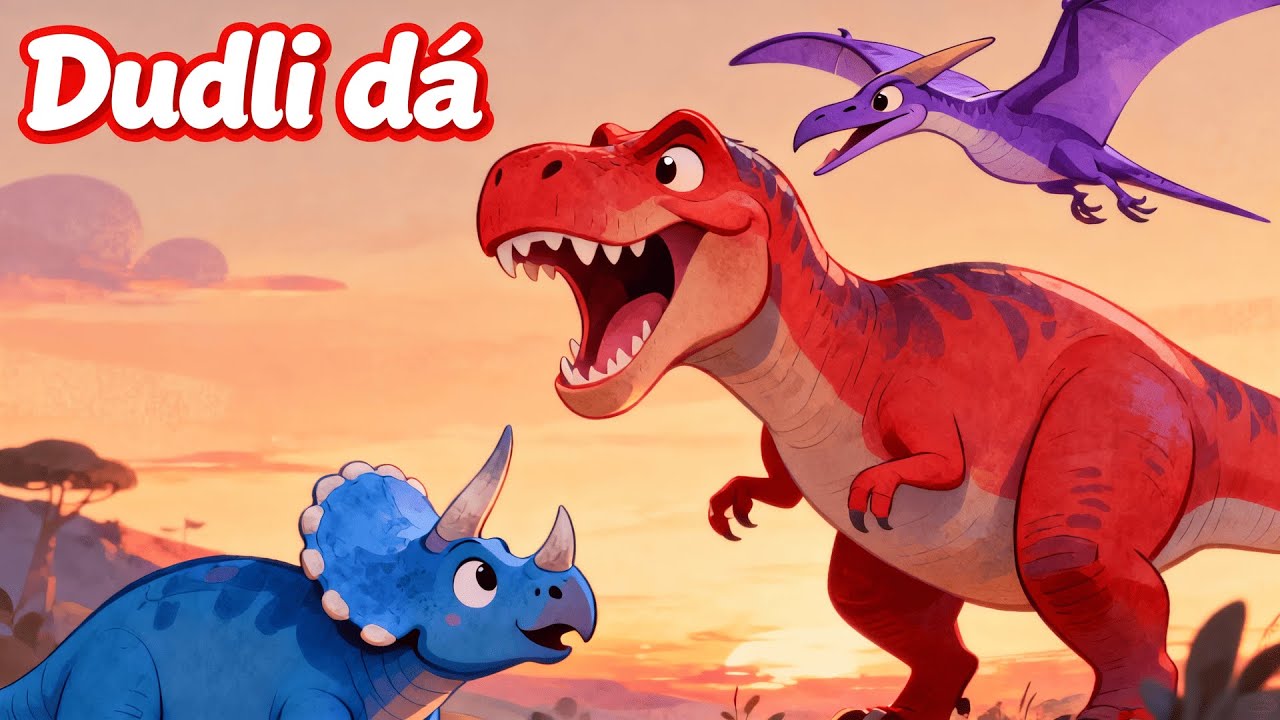Dino Dinosauři 🦕 | P&iacute;snička pro děti o dinosaurech | Dudli d&aacute;