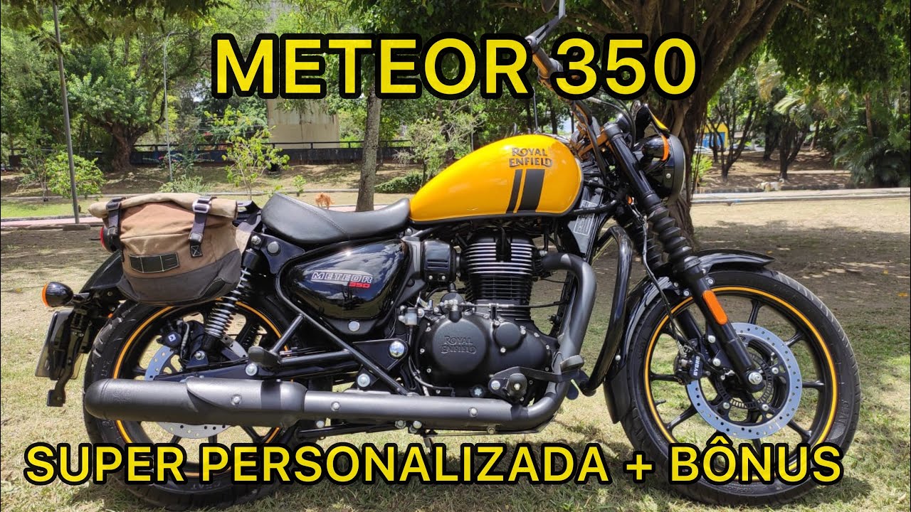 METEOR 350 - SUPER PERSONALIZADA + BÔNUS - FIREBALL YELLOW