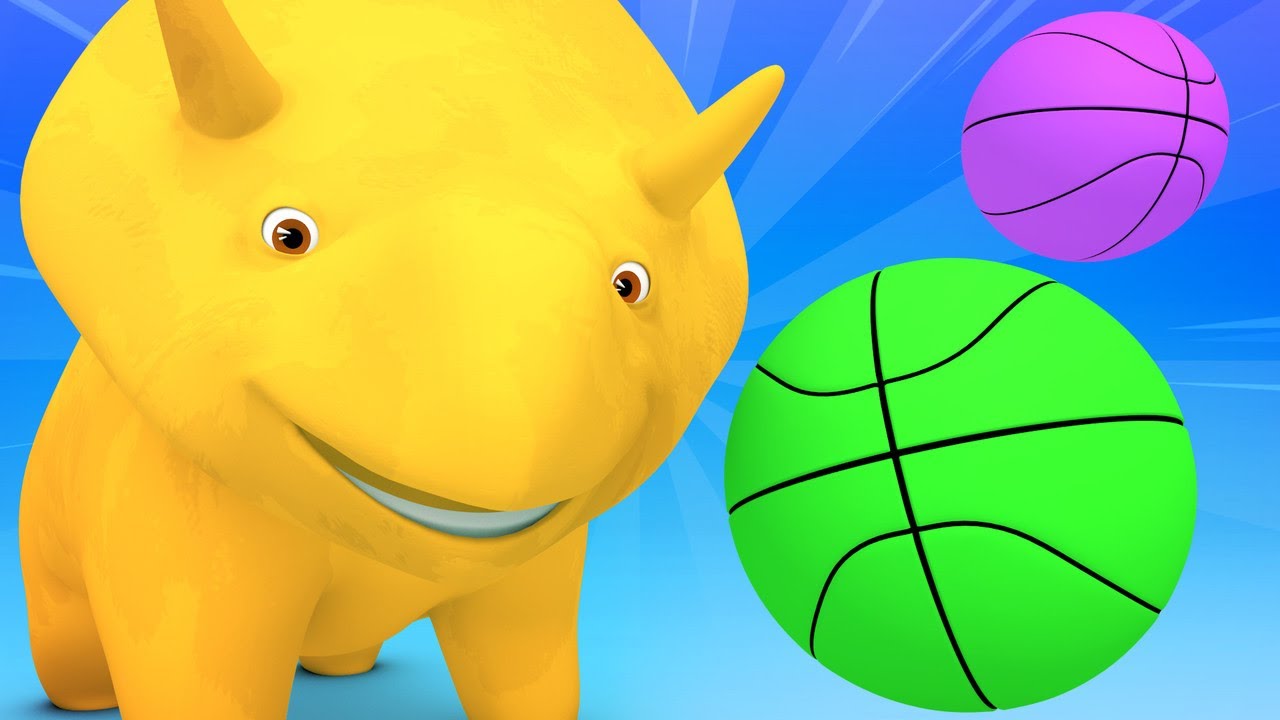 Educational cartoon - NBA - Learning about colors ! - Learn with Dino | Learning Videos for Children