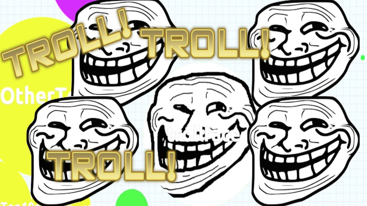AGARIO Funny Moments | TROLLING People in Agar.io with TrollFace!