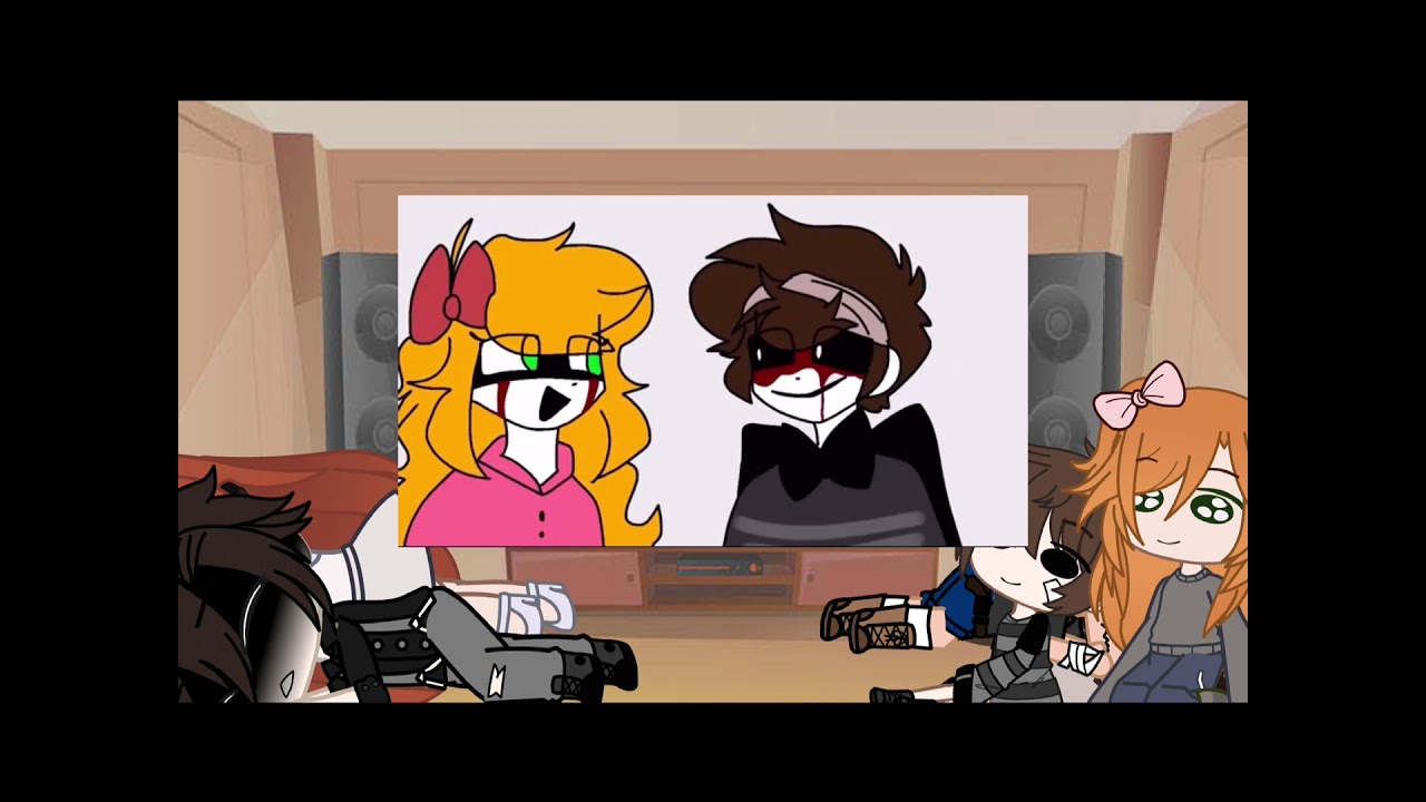 ♡︎Past Aftons react to their futures Bendy the Bunny's videos!  ♡︎