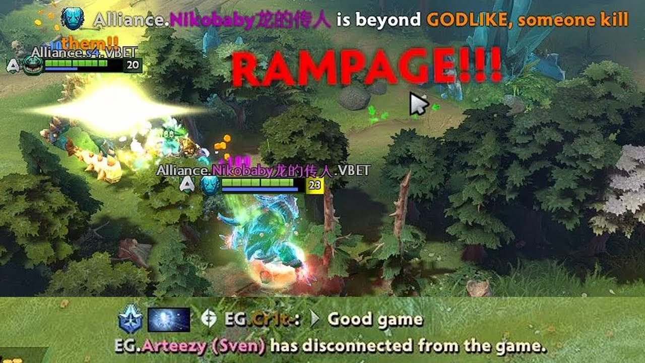 Arteezy Disconnected right before Nikobaby Rampage