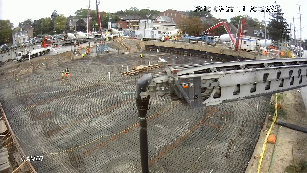 Raft Slab Concrete Pour Timelapse