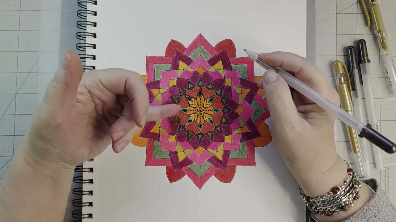 #letsmaketogether2026 #mandalamonday - Finishing a Mandala