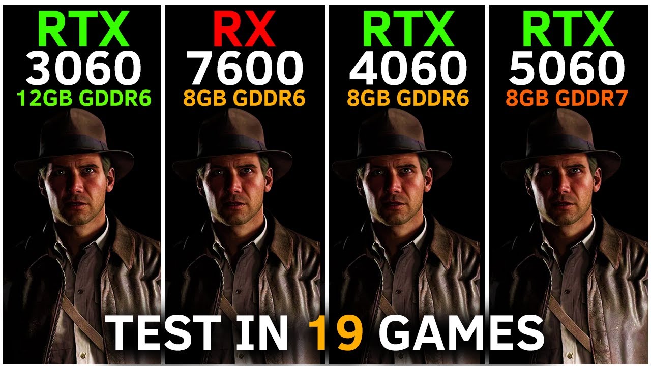 RTX 3060 12GB vs RX 7600 vs RTX 4060 vs RTX 5060 | 1080p Test in 19 Games | Best Budget GPU 2025?