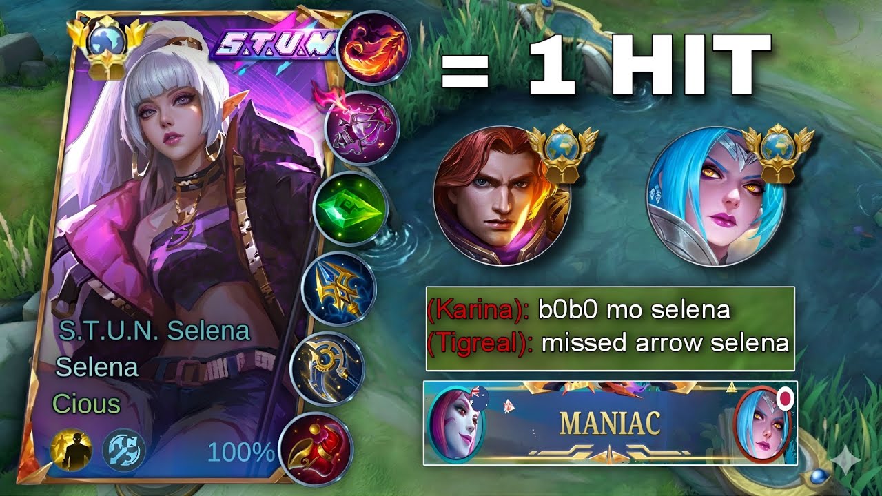 FORMER TOP GLOBAL SELENA 1 HIT DELETE BUILD (MANIAC GAMEPLAY) | SELENA BUILD 2026 - MLBB