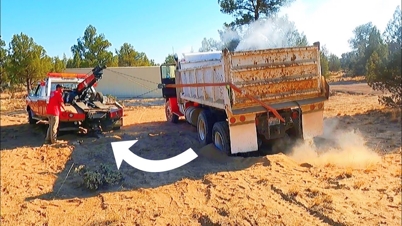 Little Wrecker vs Stuck Dump Truck!