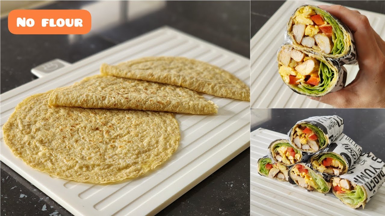 Tanpa terigu! buat tortilla sendiri dari oat. Chicken wrap with oat tortila. Cocok buat yang diet