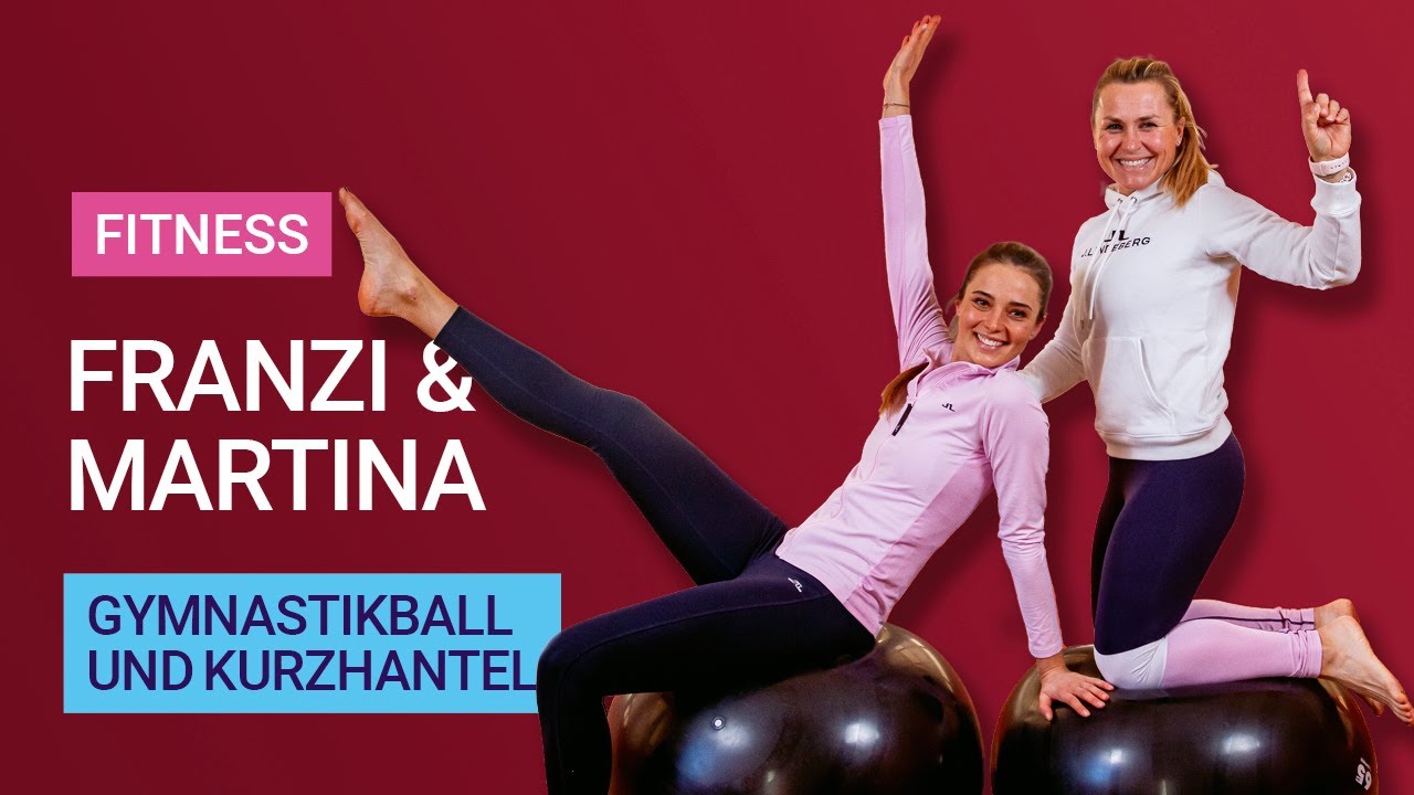 Fitness: Franzi und Martina - Gymnastikball und Kurzhantel
